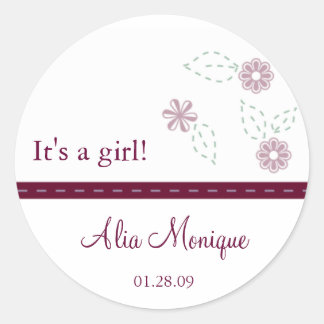 Blume mit gestanzten Multiband-Aufklebern Runder Aufkleber