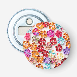Blume mit Handnähte, Multicolor Flaschenöffner