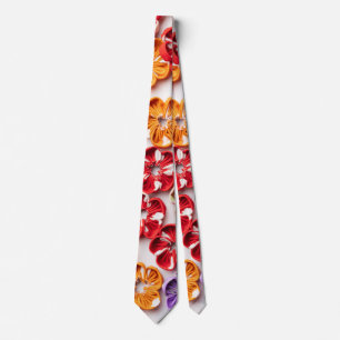 Blume mit Handnähte, Multicolor Krawatte