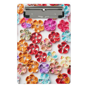 Blume mit Handnähte, Multicolor Mini Klemmbrett