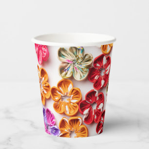Blume mit Handnähte, Multicolor Pappbecher