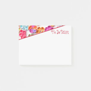 Blume mit Handnähte, Multicolor Post-it Klebezettel
