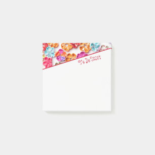 Blume mit Handnähte, Multicolor Post-it Klebezettel