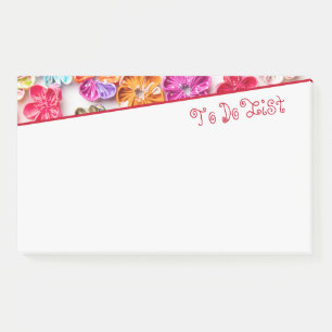 Blume mit Handnähte, Multicolor Post-it Klebezettel