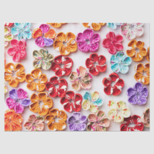 Blume mit Handnähte, Multicolor Seidenpapier