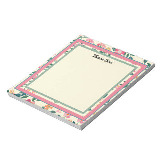 Blume mit hellgelbem Hintergrund Notizblock