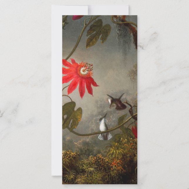 Blume mit Hummingbirds Heade Card (Vorderseite)