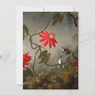 Blume mit Hummingbirds Heade Einladung