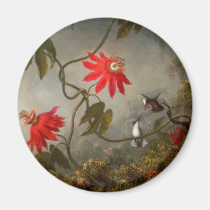 Blume mit Hummingbirds Heade Magnet