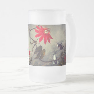 Blume mit Hummingbirds Heade Mattglas Bierglas