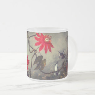 Blume mit Hummingbirds Heade Mattglastasse