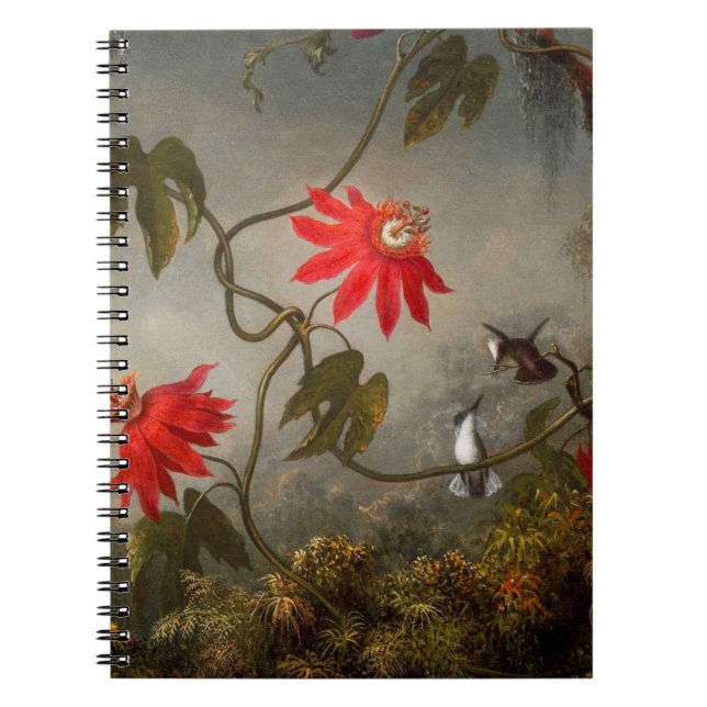 Blume mit Hummingbirds Heade Notizblock (Vorderseite)