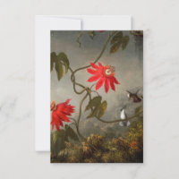 Blume mit Hummingbirds Heade