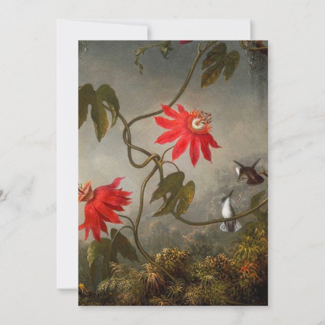 Blume mit Hummingbirds Heade Save The Date (Vorderseite)