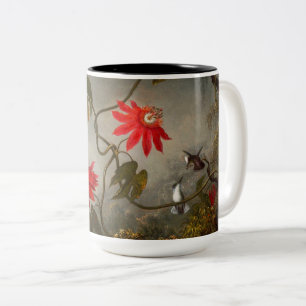 Blume mit Hummingbirds Heade Zweifarbige Tasse