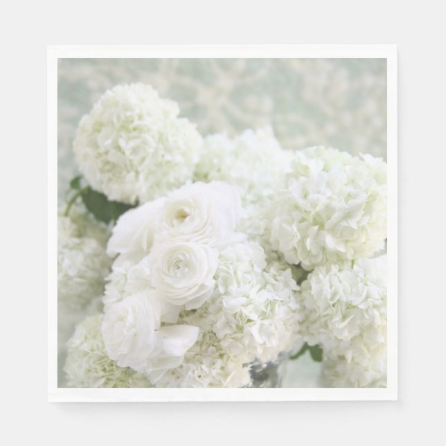Blume mit Hydrangeas Serviette (Vorderseite)