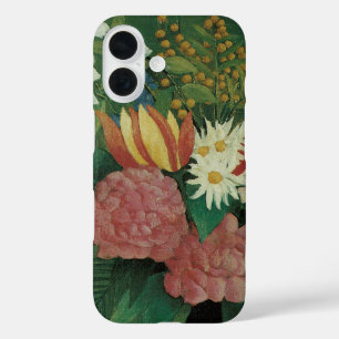 Blume mit Ivy von Henri Rousseau, Vintage Blüte iPhone 16 Hülle