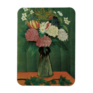 Blume mit Ivy von Henri Rousseau, Vintage Blüte Magnet