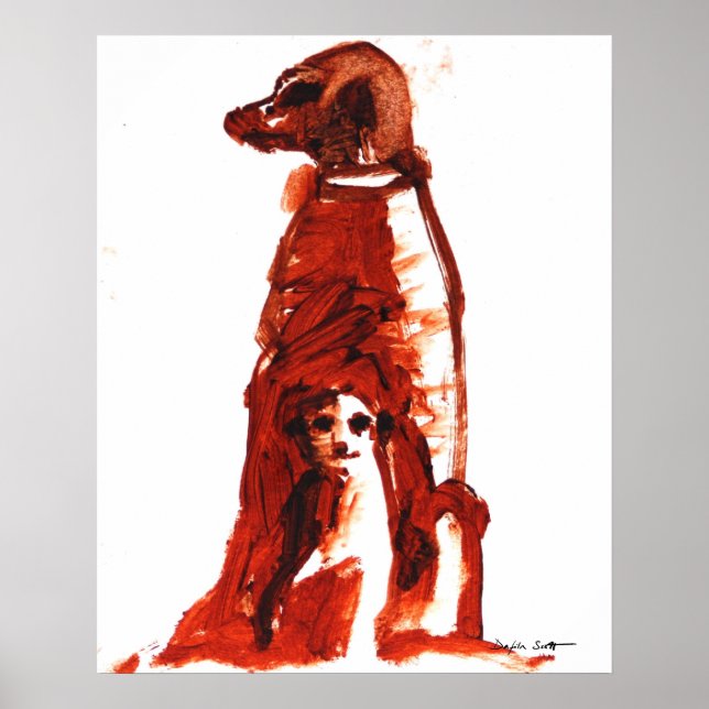 Blume mit Jungtier - Kunstdruckerei Poster (Vorne)