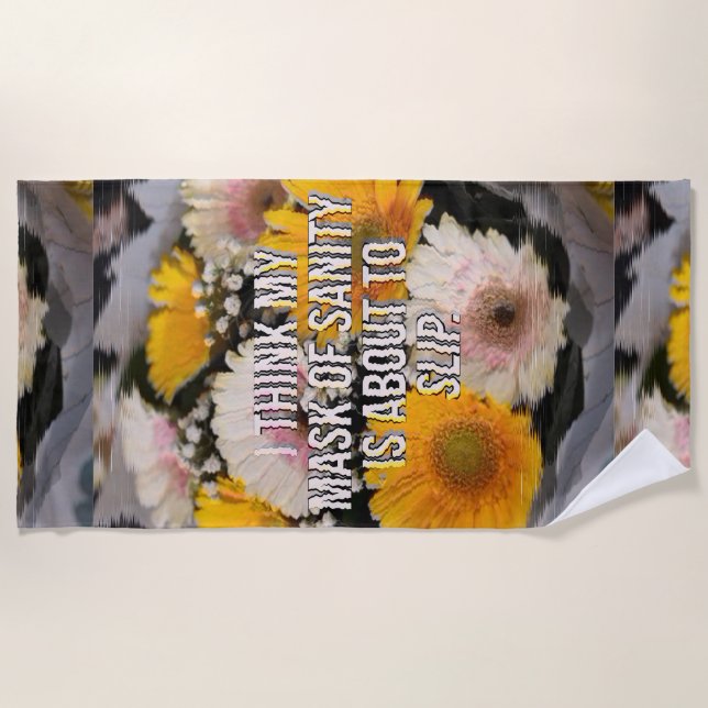 Blume mit Kostenvoranschlag Strandtuch (Vorderseite)