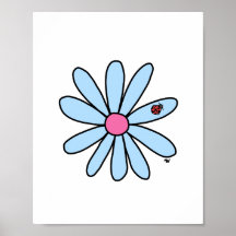 Blume mit Ladybug Poster