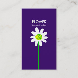 Blume mit langem Stechen - Tief Lila Visitenkarte