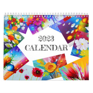 Blume mit lebendiger Farbe Kalender