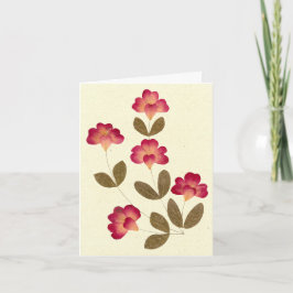 Blume mit leuchtend rosa Tube Karte
