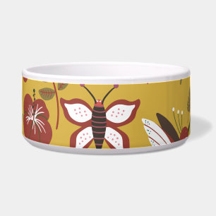 Blume mit nahtlosem Blumenmuster, Schmetterling, r Napf