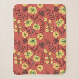 Blume mit nahtlosen Blumenmuster gelb und rot Sherpadecke