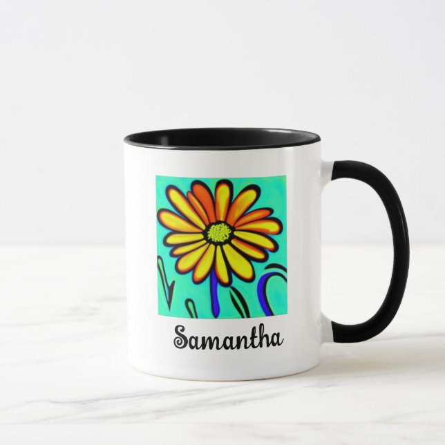 Blume mit niedlichen Blumenbezeichnungen Personali Tasse (Rechts)