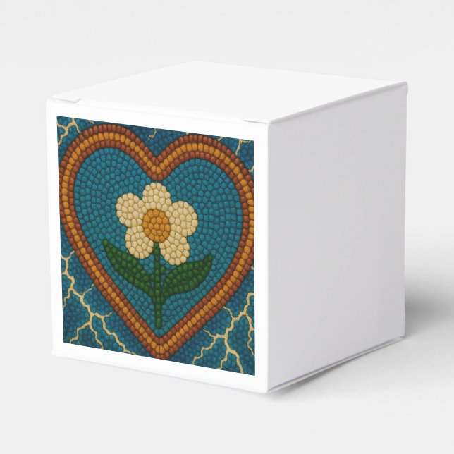 Blume mit Perlen und Donner Geschenkschachtel (Vorderseite)