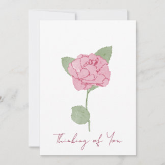 Blume mit personalisiertem Namen Rose Einladung