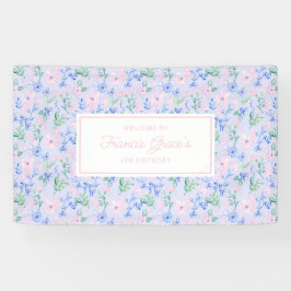 Blume mit Preppy-Wasserfarbe bearbeiten Banner