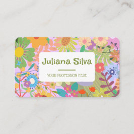 Blume mit QR Visitenkarte