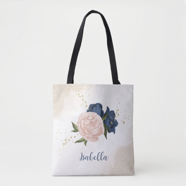 Blume mit rosa Marineblau und Rosa (Vorderseite)