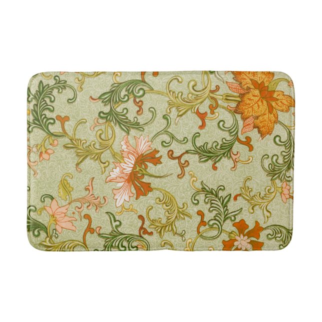 Blume mit Vintagen chinesischen Zierschriften Badematte (Vorderseite)