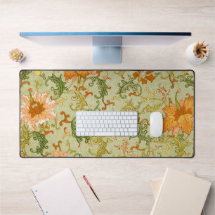 Blume mit Vintagen chinesischen Zierschriften Schreibtischunterlage