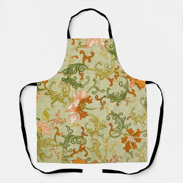 Blume mit Vintagen chinesischen Zierschriften Schürze (Vorderseite)