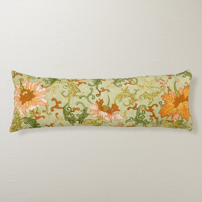 Blume mit Vintagen chinesischen Zierschriften Seitenschläferkissen (Vorderseite)