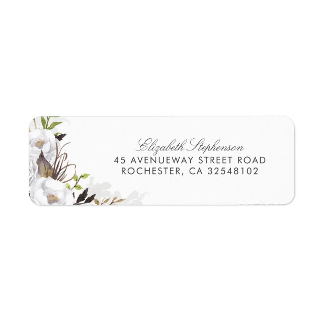 Blume mit weißer Wasserfarbe Romantische Hochzeit (Vorne)