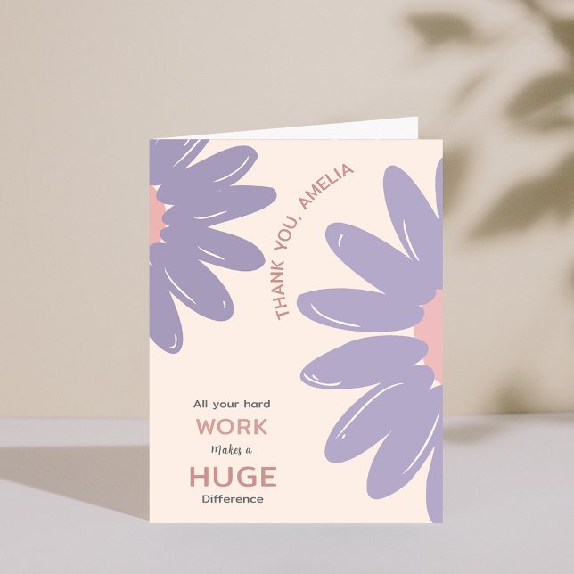 Blume Mitarbeiterinnen und Mitarbeiter Wertschätzu Einladung (Flower Employee Staff Appreciation Thank You Card)