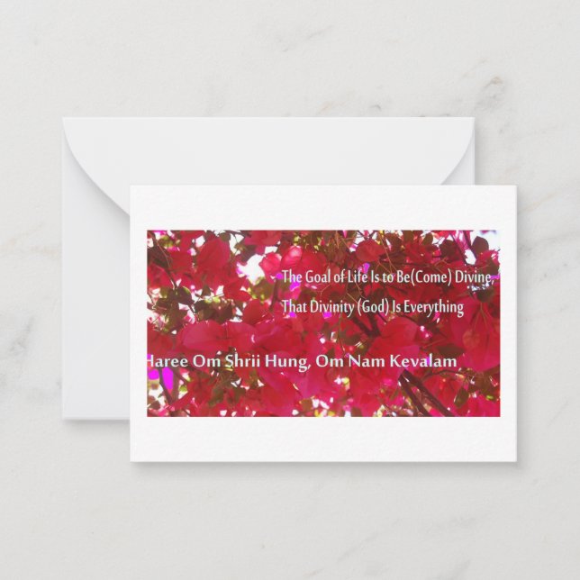 Blume Mitteilungskarte (Vorderseite)