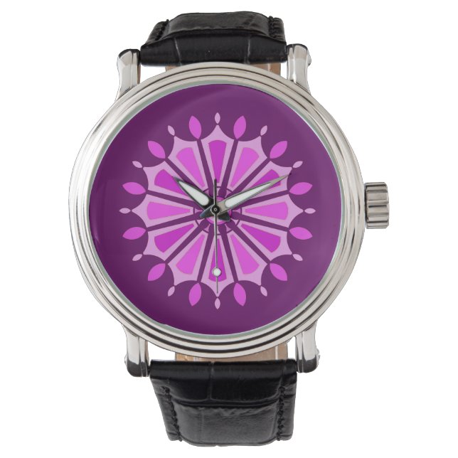 BLUME MODERNES GESCHENK VON MUTTER VATER SCHWESTER ARMBANDUHR (Vorderseite)