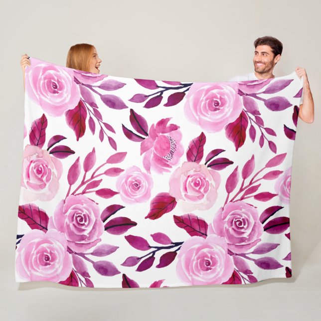 Blume Modernes und frisches Muster Fleecedecke (Beispiel)