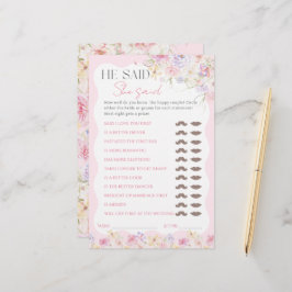 Blume Modernes Wavy Brautparty Guesss Game