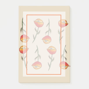 Blume Mohn Kurte und Kunsthandwerkskunst Post-it Klebezettel