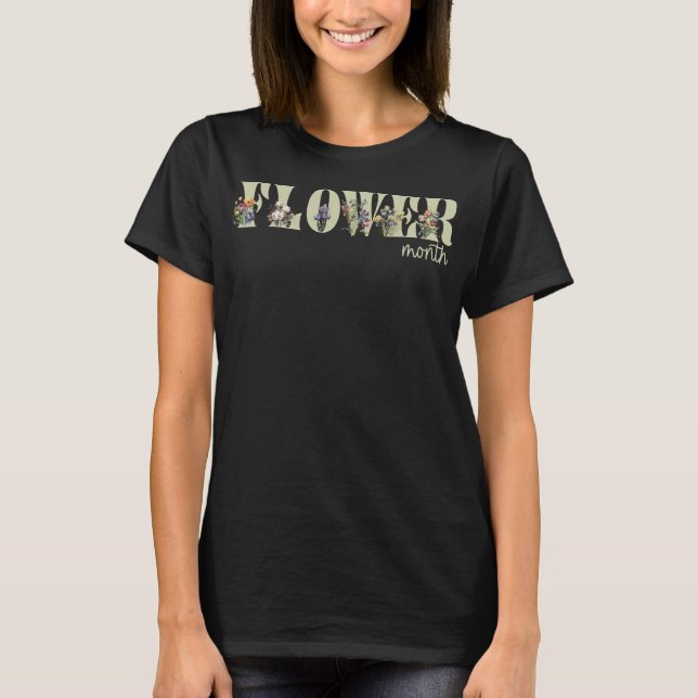 Blume Monat in Blume T - Shirt (Vorderseite)