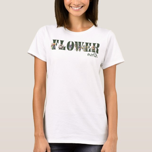 Blume Monat in Blume T - Shirt (Vorderseite)