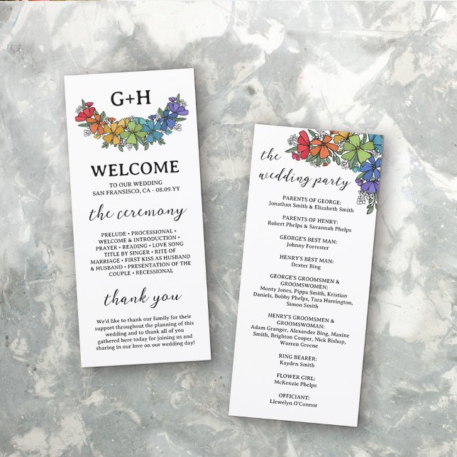 Blume Mongram LGBTQ Hochzeit (Von Creator hochgeladen)